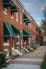 Row houses in Remington, Baltimore, Maryland