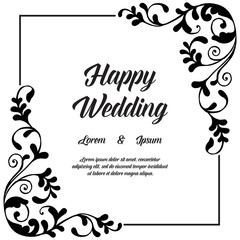 decorative greeting card for wedding concept vector art
