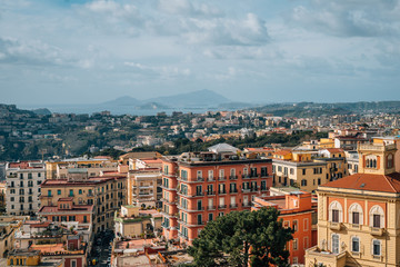 Fototapeta premium View from Castel Sant'Elmo, in Naples, Italy