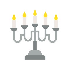 Lantern or lamp vector icon, flat style