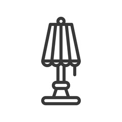 Lantern or lamp vector icon, line style editable stroke