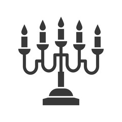 Fototapeta premium Lantern or lamp vector icon, solid style