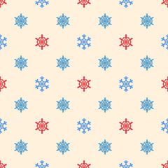 Christmas snowflakes seamless pattern