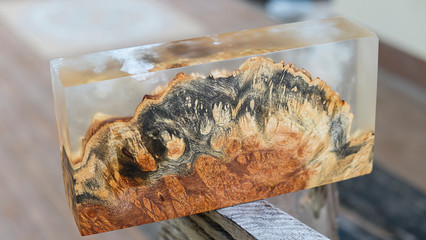 Casting epoxy resin nature burl wood