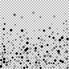 Scattered random black dots. Dark points dispersio