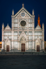 Fototapeta na wymiar The Basilica di Santa Croce, in Florence, Italy.