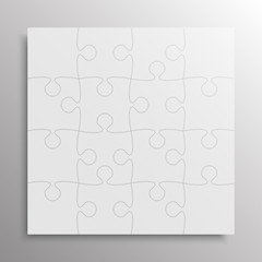 White Pieces Puzzle Banner Jigsaw Banner Frame.