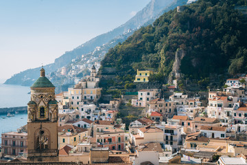 Fototapeta na wymiar View of Amalfi, in Campania, Italy