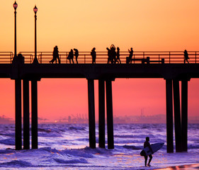 Sunset at Huntington Beach