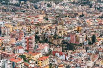 Fototapeta na wymiar View from Castel Sant'Elmo, in Naples, Italy