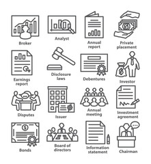 Business management line icons Pack 37
