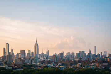 Fototapeta na wymiar View of Midtown at sunset, in Manhattan, New York City
