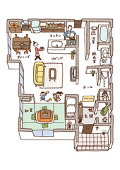 住宅の内面図