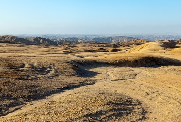 Moon Landscape, an area of the Namib Desert on the Namibian Skeleton coast that looks like the moon.
