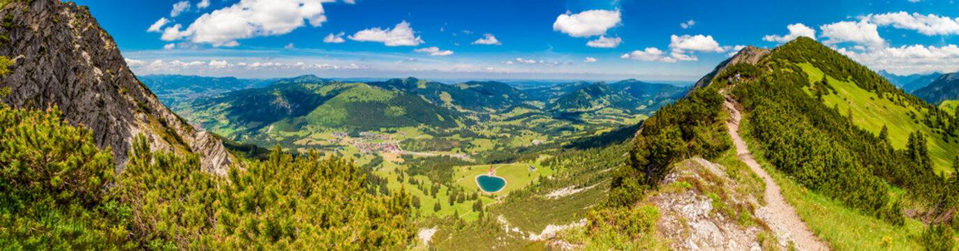 Panorama - Footpath - Oberjoch - Allgaeu - Bavaria - Germany