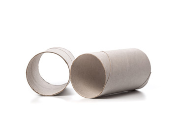 empty roll of paper Isolated On White Background