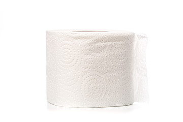 Roll Of Toilet Paper Isolated On White Background