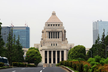 Fototapeta na wymiar Japanese National Diet Building