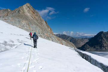 Fototapeta na wymiar Mountain adventure in Tyrol Alps