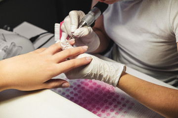 Obraz premium manicure process