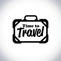 travel bag logo with text