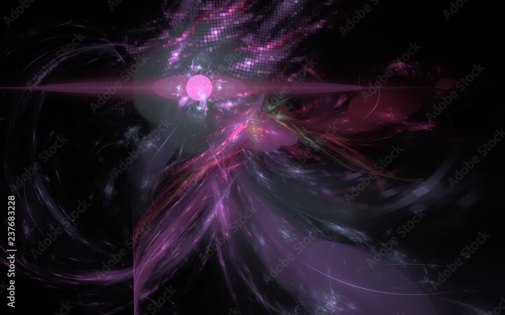Fototapete digital generated image in the form of abstract geometric shapes of various shades and colors for us