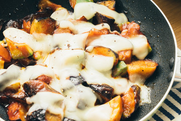 Grilled cheese and eggplant