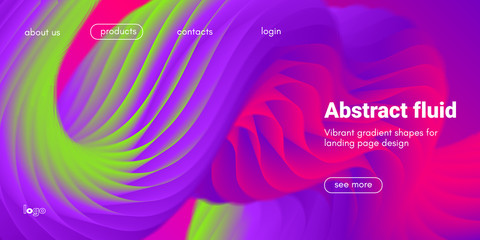 Abstract Fluid Background for Landing Page.