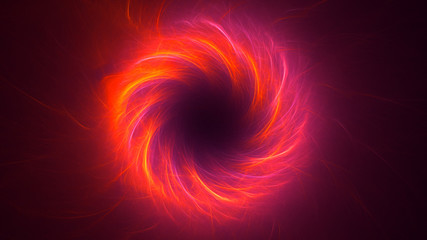 3D rendering abstract round fractal background