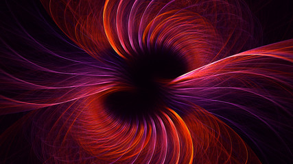 3D rendering abstract round fractal background