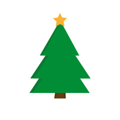 Christmas Tree icon, Xmas symbol, outline design template, vector illustration