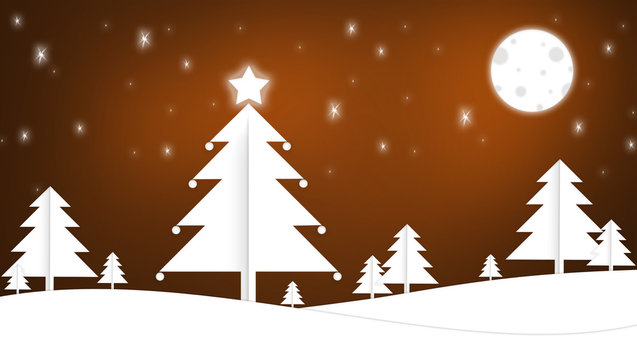 Weihnachtswald - orange 