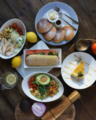 breakfast flat lay vertical