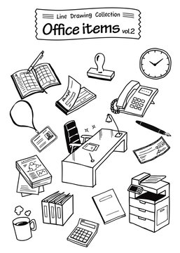 Office items 2 -Line Drawing Collection-