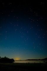 Sunset Among Stars at Lake Hudson