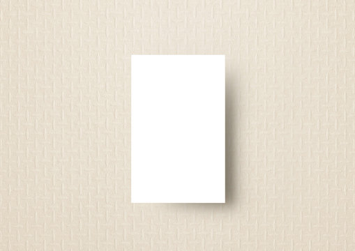 Business card mock-up template pastel neutral sand fashion pattern background