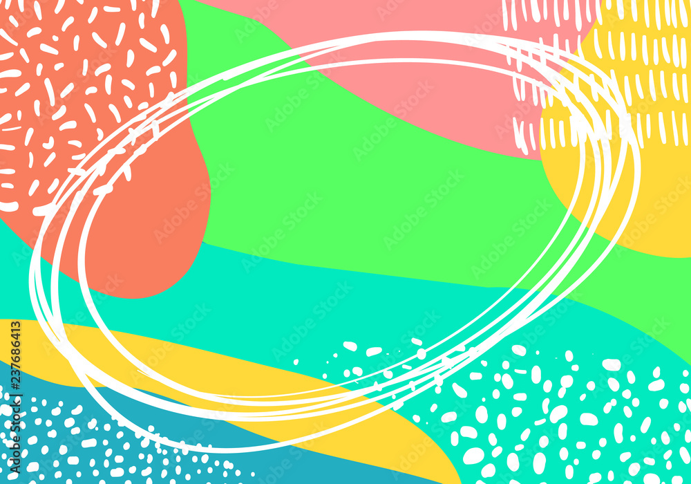 Wall mural vector abstract colorful pop art pattern background. geometric design