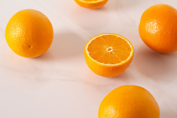 oranges on a white background.