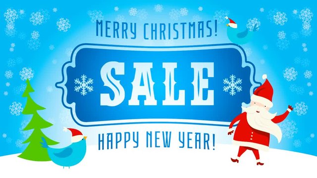 Christmas sale funny looped animation