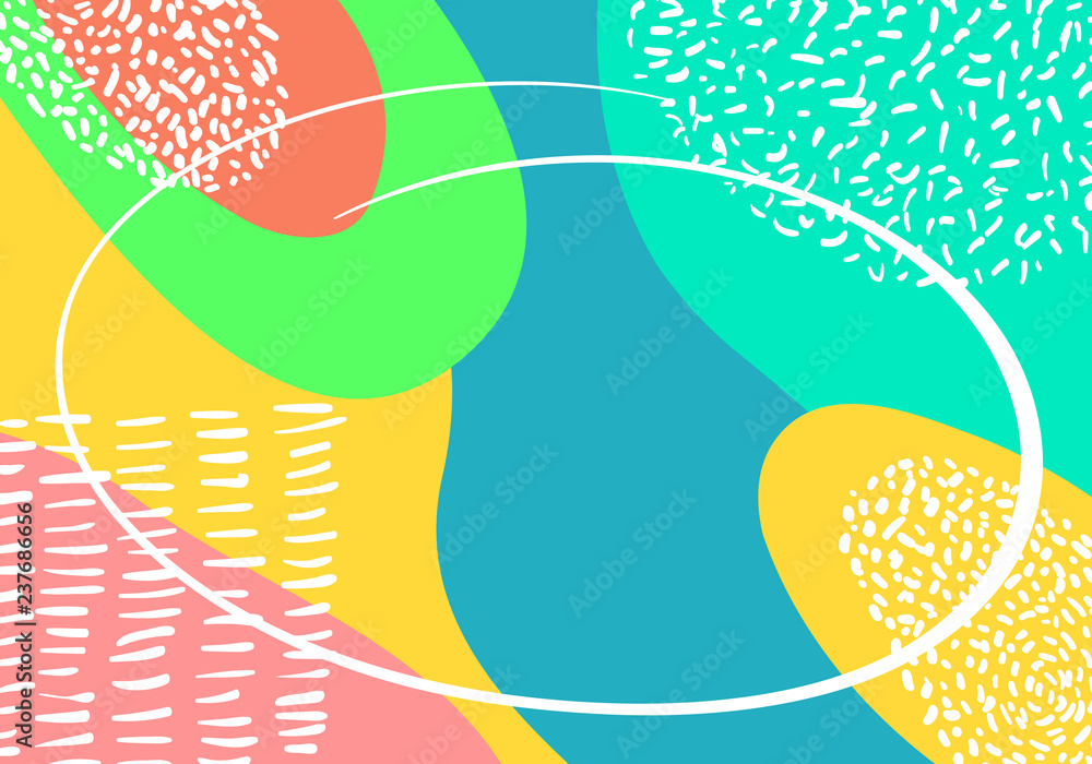 Wall mural vector abstract colorful pop art pattern background. geometric design