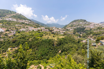Obraz premium View from Ravello on the village of Scala, Amalfi Coast Italy