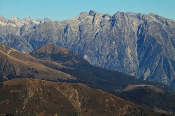 Alpines Panorama (Bernina-Gruppe mit Badile und Sasso Manduino)