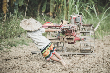 Poor children are forced to work in agricultural areas. Violence child and trafficking...