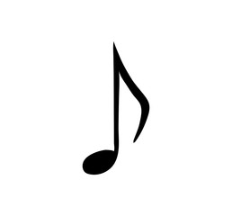 music note. Isolated icon. Symbol of melody