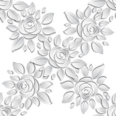 Floral  Seamless Pattern Background.