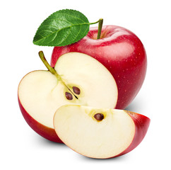 Red apple isolated on white