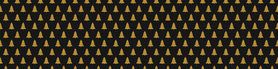 Design of a wallpaper with traditional Christmas trees. Vector.