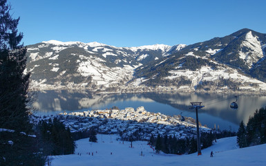 Zell am See aerial view