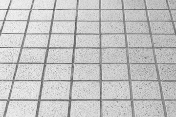 Outdoor White stone block floor pattern and background