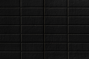 Black stone brick wall pattern and blackground
